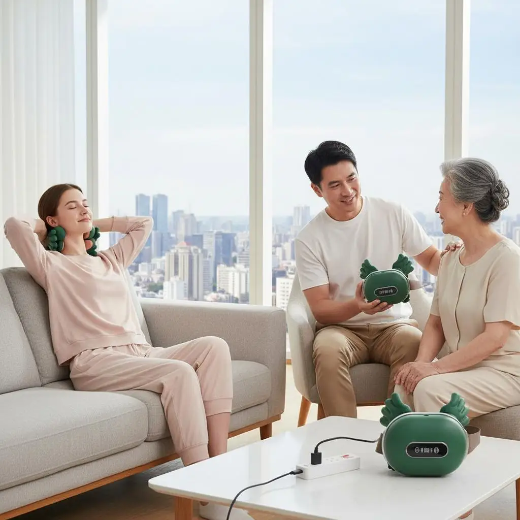 

Brushless Motor Liquid Display Biomimetic Massage Neck Massager With 3 Levels Of Strength And 2 Levels Of Hot Compress Health Ca