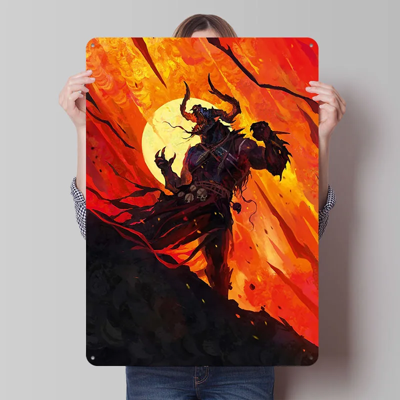 모라우그 퓨리 오브 아쿠움 메탈 포스터 메탈 사인 벽 장식 인테리어 맞춤형 틴 사인 홈 데코 바 액세서리 오피스 데코