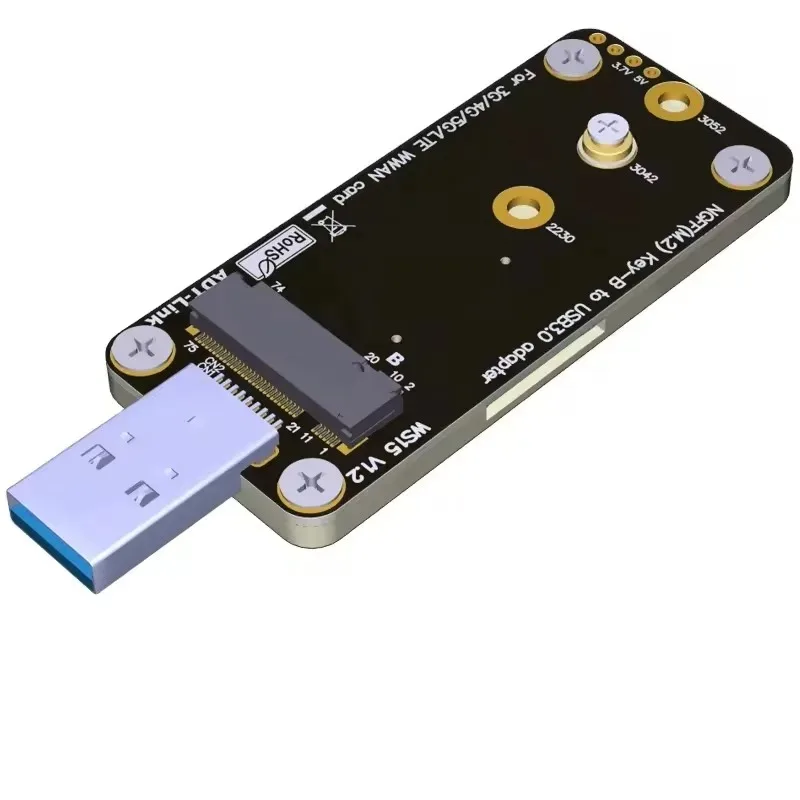 High Speed M.2 Key B To USB 3.0 Adapter with Dual SIM Card Slots & Hot Swap Support for 4G 5G Module Testing and Development