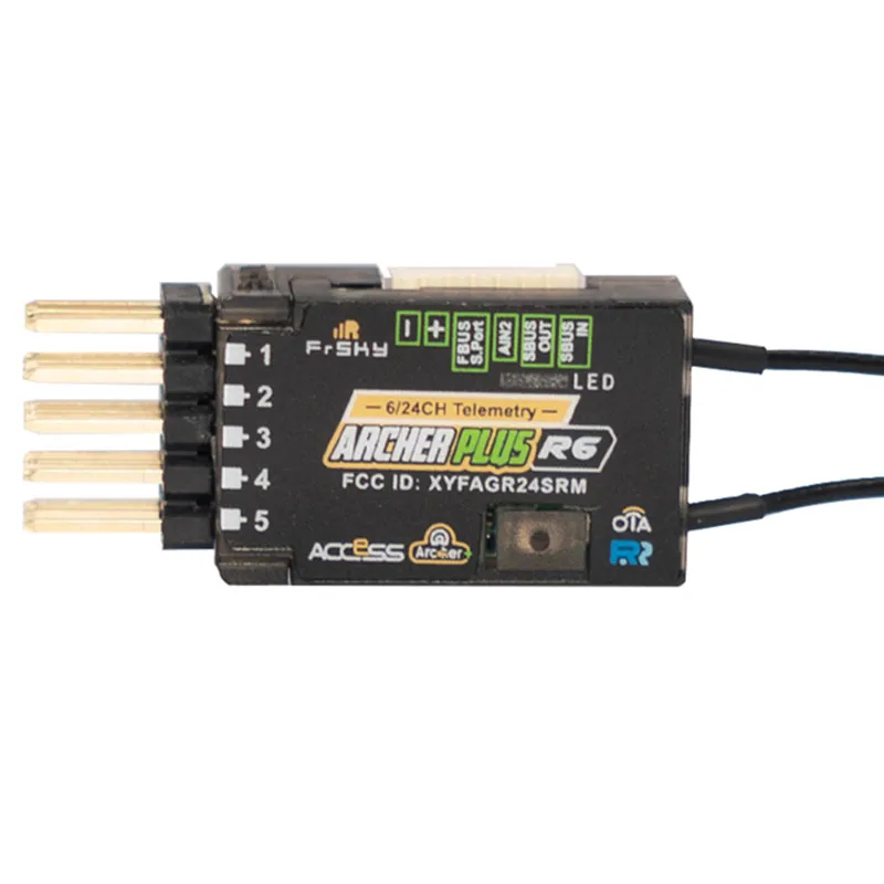 Frsky Archer Plus R6 / R6FB FBUS Version 2.4Ghz Receiver For ACCESS and ACCST D16 6 PWM / 24 SBUS Channels