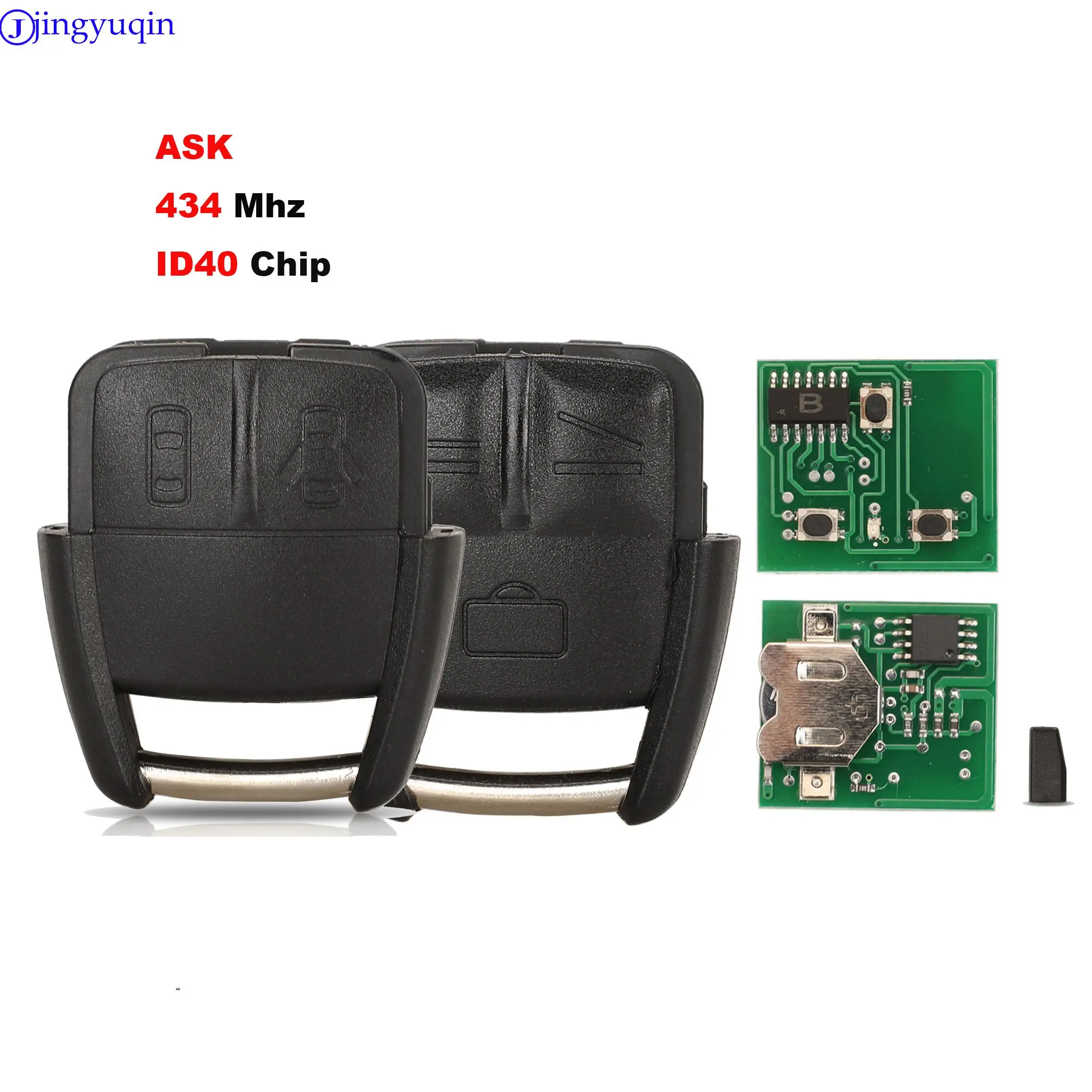 jingyuqin ASK 434mhz ID40 2/3 Przyciski Alarm Pilot zdalnego sterowania Pokrowiec na pilota Do Opel Astra Do Chevrolet viva vectra 2001 2008