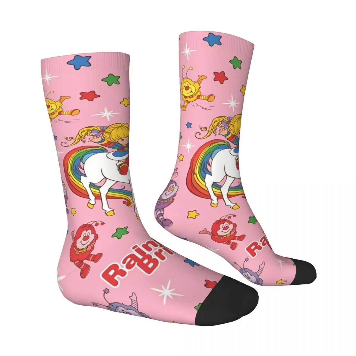 Rainbow Brite Socks Shopping 3D Print Boy Girls Mid-calf Sock