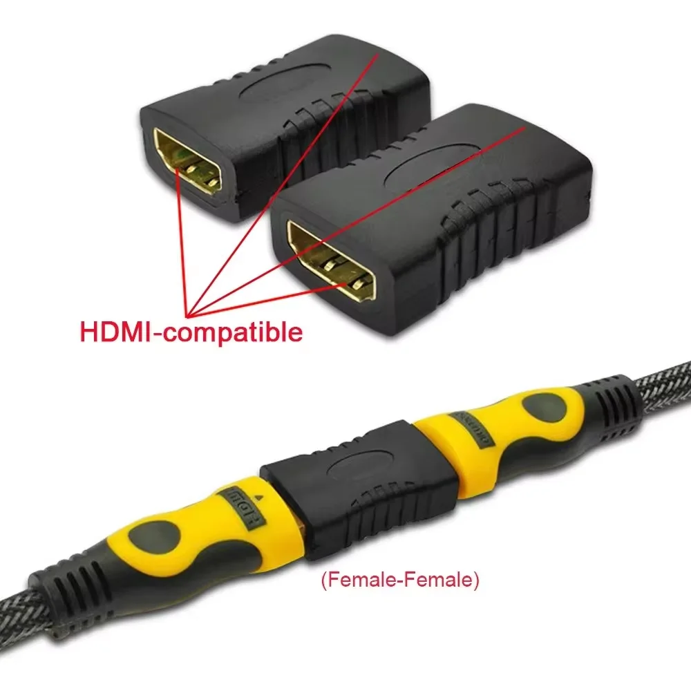 ﻿ HDMI-compatible Extender Female To Female Connector Extension HD Cable Adapter for HDTV Monitor Display PC Laptop HDMI to HDMI