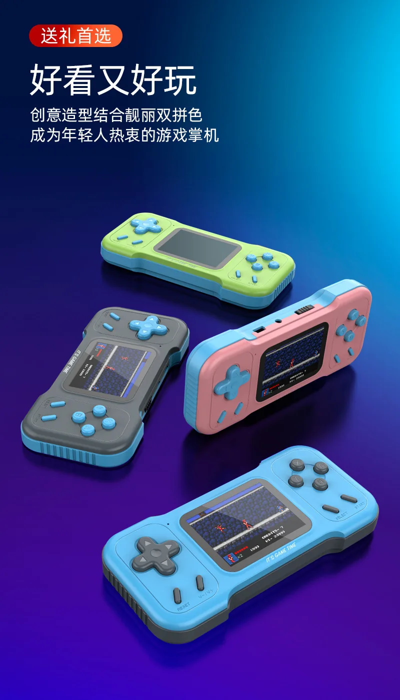 휴대용 클래식 핸드헬드 미니 TV, FC500 레트로 비디오 게임 콘솔, 내장 500 게임, 3.0 인치 플레이어 화면, A15, 신제품