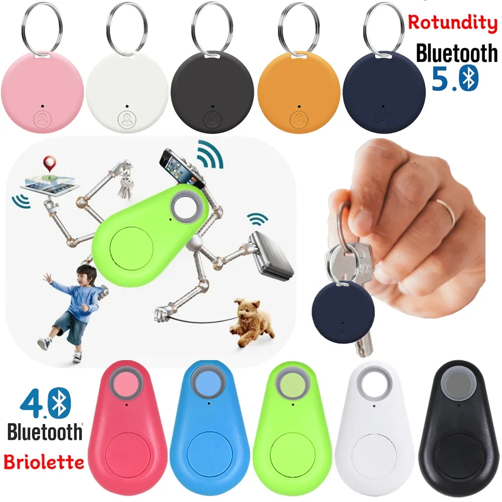 Mini GPS Locator AntiLost Alarm Wallet Keychain Smart Tag Bluetooth-Compatible Tracer Keychain Dog Pet Child Tracker Key Finder