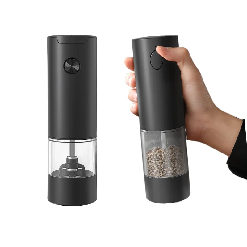 USB Charging Electric Pepper Grinder Automatic Salt Pepper Grinder Spice Shakers Spice Mill with LED Light Pepper Powder Grinder