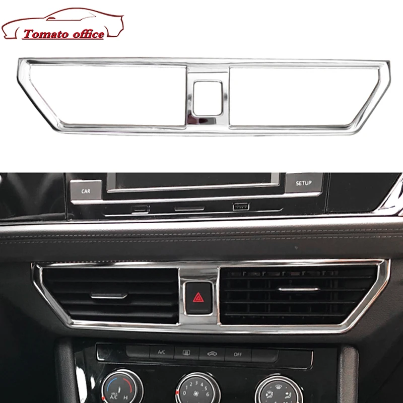For Volkswagen VW Jetta MK7 2019 2020 2021 Stainless Steel Car middle Central Air Outlet Cover Trim Auto Styling Accessories