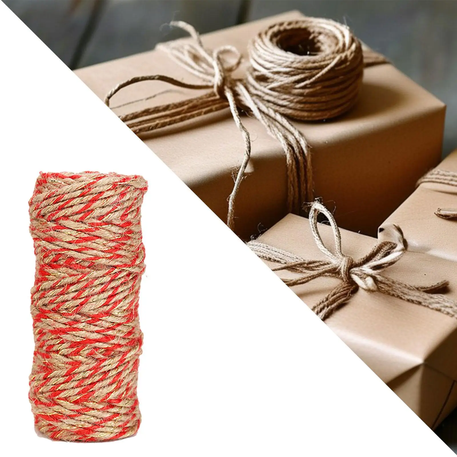 25M Linen String Multipurpose Art Artworks Sturdy Gift Box Decor Easy Carrying Braided Rope Tag String for Holiday Home Decor