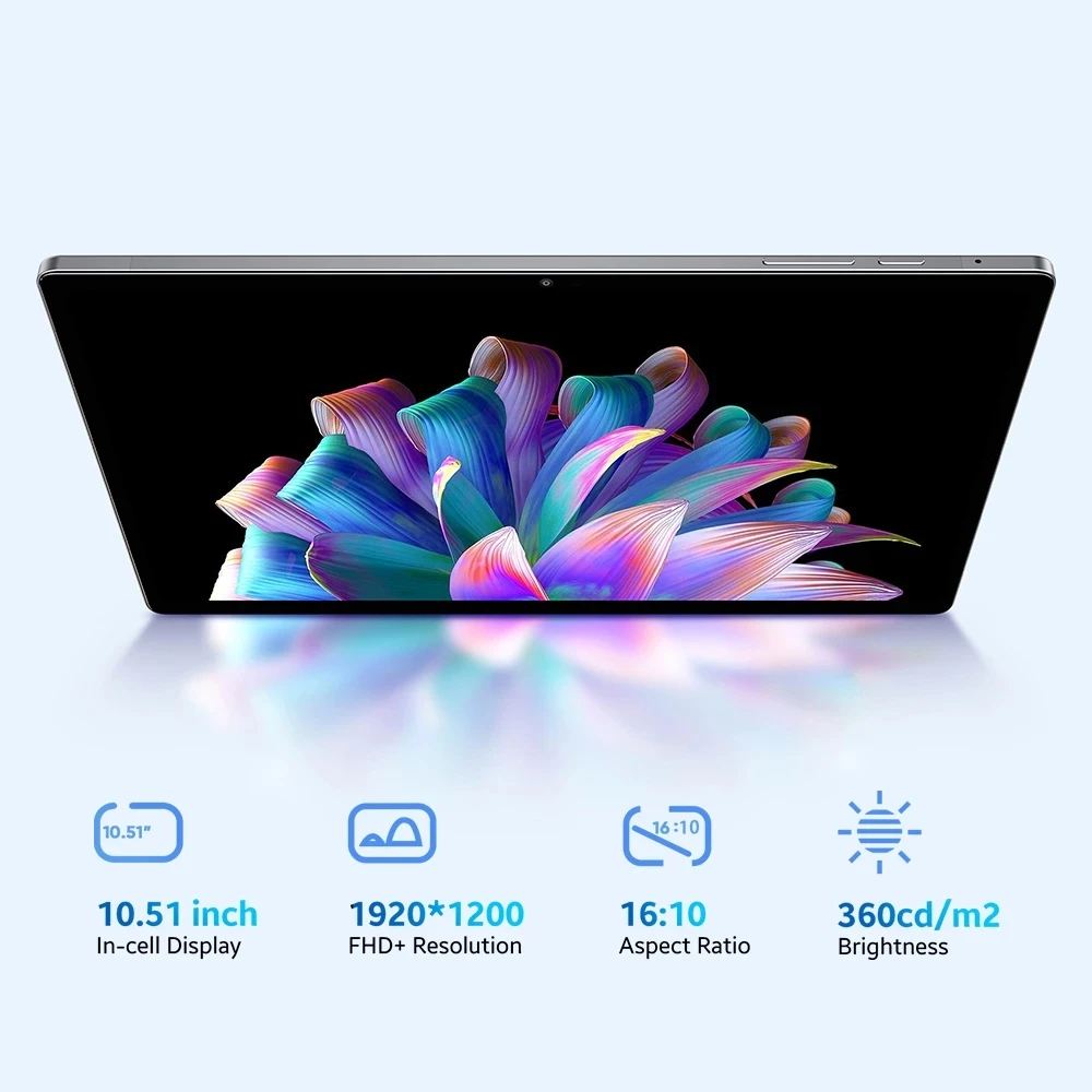 CHUWI HiPad XPro Neue 10.51 Zoll Tablet 1920*1200 FHD Bildschirm Android 12 Unisoc T616 Octa Core 6GB RAM 128GB ROM 4G LTE Dual SIM 7000mAh Batterie