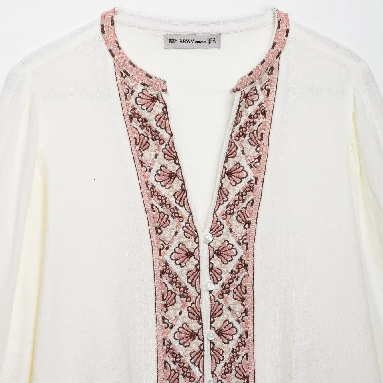 

JNLEAOG модный вышитый утюг женский повседневный свободный крой длинный свеч V-Ne полиэфирное волокно обычной длины