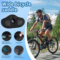 Oversized Noseless Bike Seat High Elastic Comfort Extra Wide Bicycle Seat Cushion Saddle Accessories Replacement for Men Women