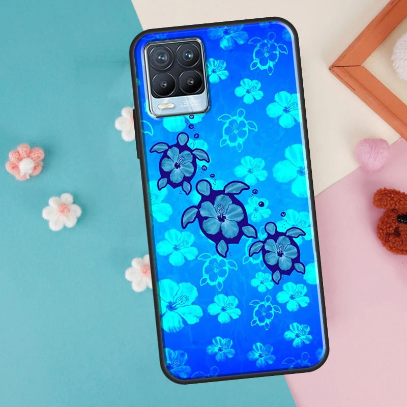 Hibiscus Retro Hawaiian Flower For OnePlus 11 10 Pro 10T Nord CE 2 Lite Realme C55 C35 C33 C31 C30 C21Y GT Neo 5 3 2T Case