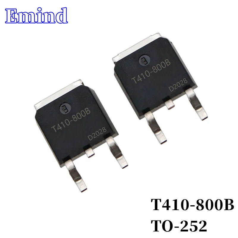 

10Pcs T410-800B Thyristor TO-252 4A/800V SMD Triac Large Chip