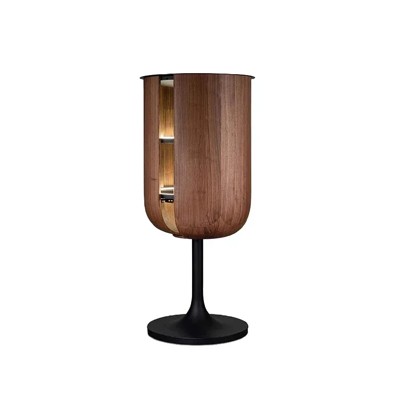 Italian lig ht luxury high-end solid woo d win e cabin et house hold villa luxu ry livin g room lo cker