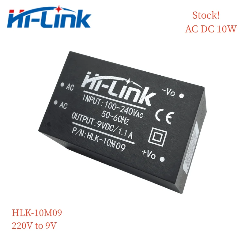 Hi-Link HLK-10M09 AC DC 220V to 9V 1100mA Mini Isolation Switch AC-DC 10W Power Supply Module Step Down Smart Home Converter CE