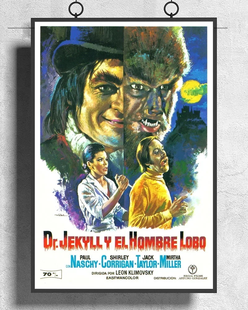 L278 Dr Jekyll Vs Werewolf (Doctor Jekyll y el Hombre Lobo) Movie (1972) Silk Fabric Poster Art Decor Indoor Painting Gift