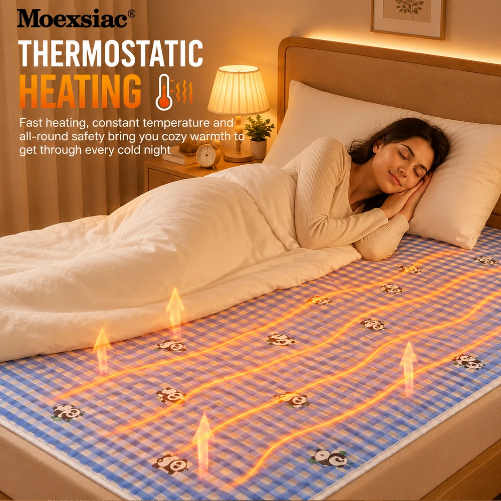220V Thick Electric Heating Blanket Adjustable Thermostat Winter Body Warmer 70x150/120x150/150x180cm Household Home Warm Sleep