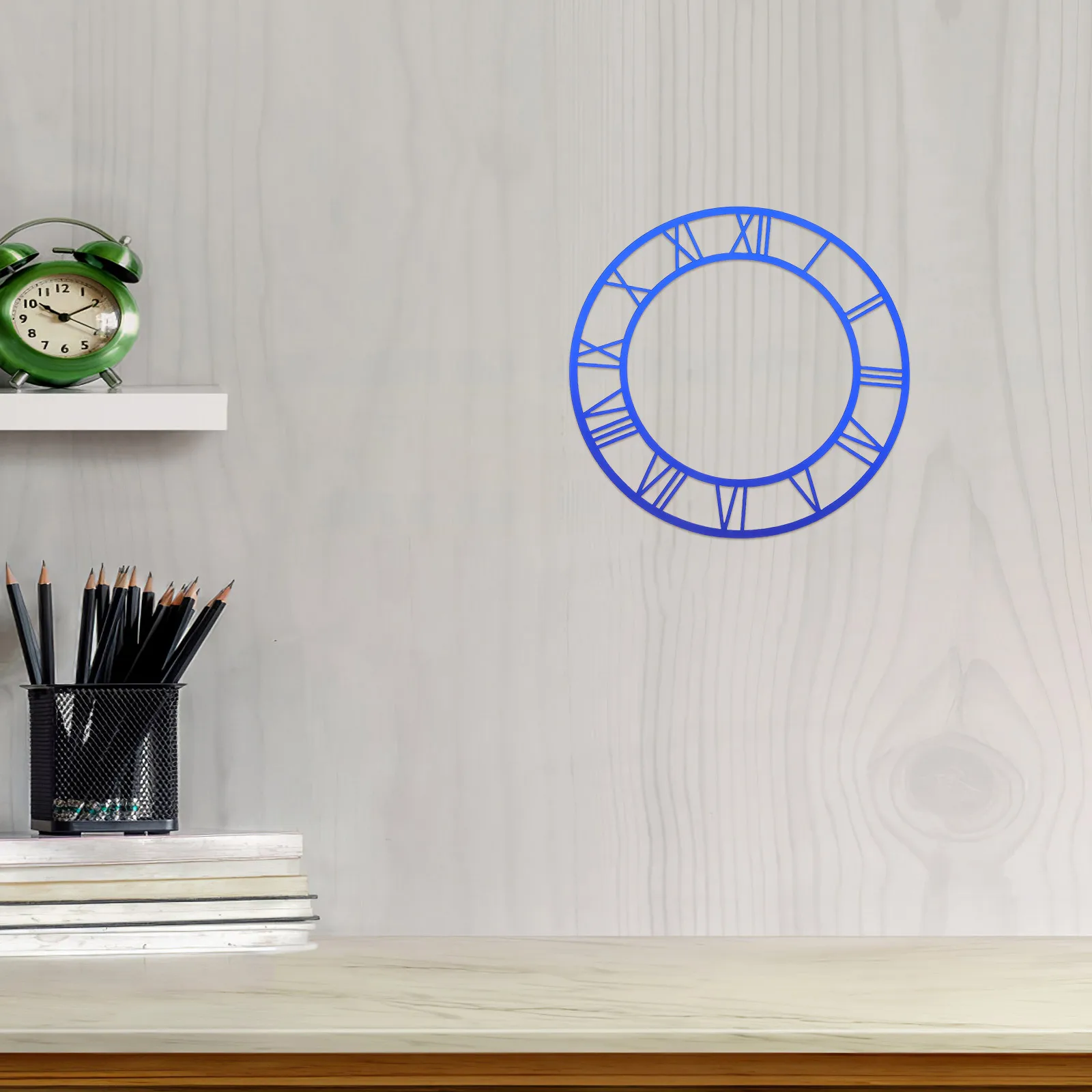 Miroir décoratif horloge 3d autocollant mural Surface grands autocollants autocollants