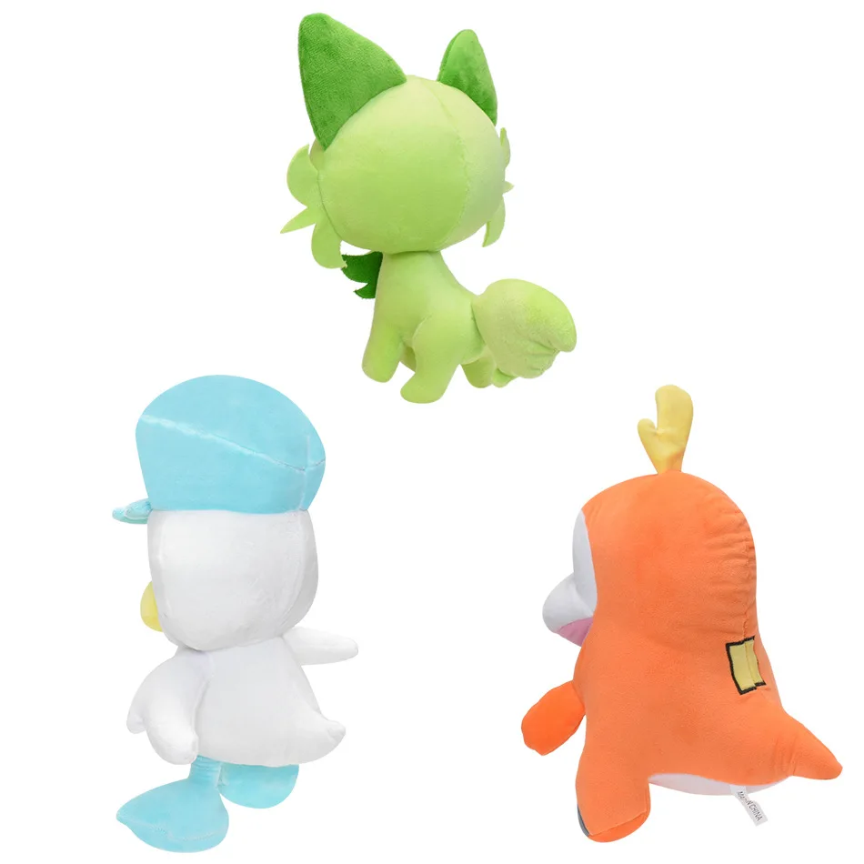 Takara Tomy Pokemon Initial Plush Toy Sprigatito Fuecoco Quaxly Anime Cartoon Elf Stuffed Doll Kawaii Decorative Gift For Kids