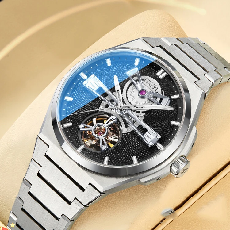 

Мужские автоматические часы BONEST GATTI, роскошные механические наручные часы 40 мм, водонепроницаемые до 30 м, с сапфировым стеклом, светящимся циферблатом-скелетоном