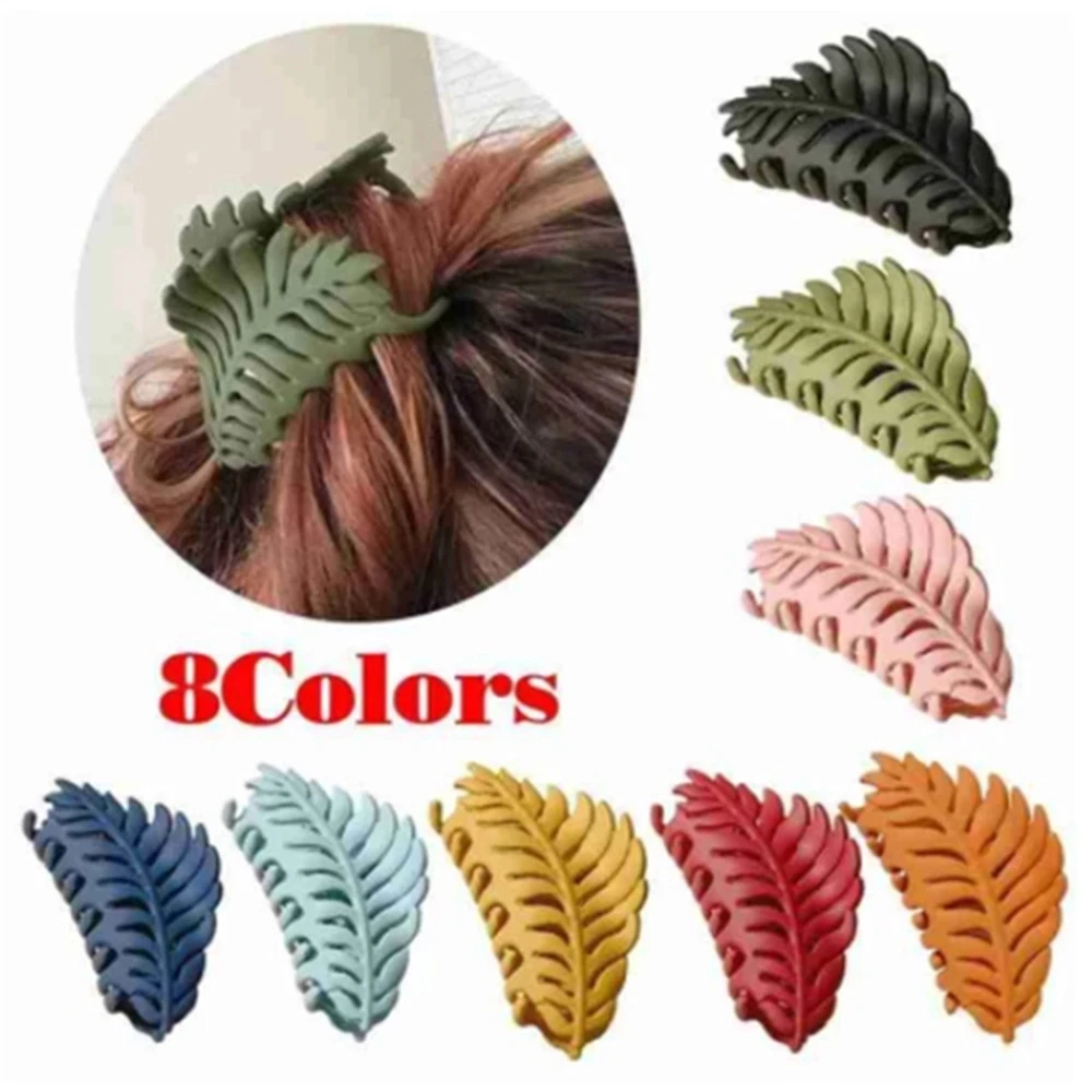 Leaves Hair Claws Clamping Ponytail Hair Clips Bow Bathing Plate Hairpins Headwear for Women Barrettes Girls Hair Accessories