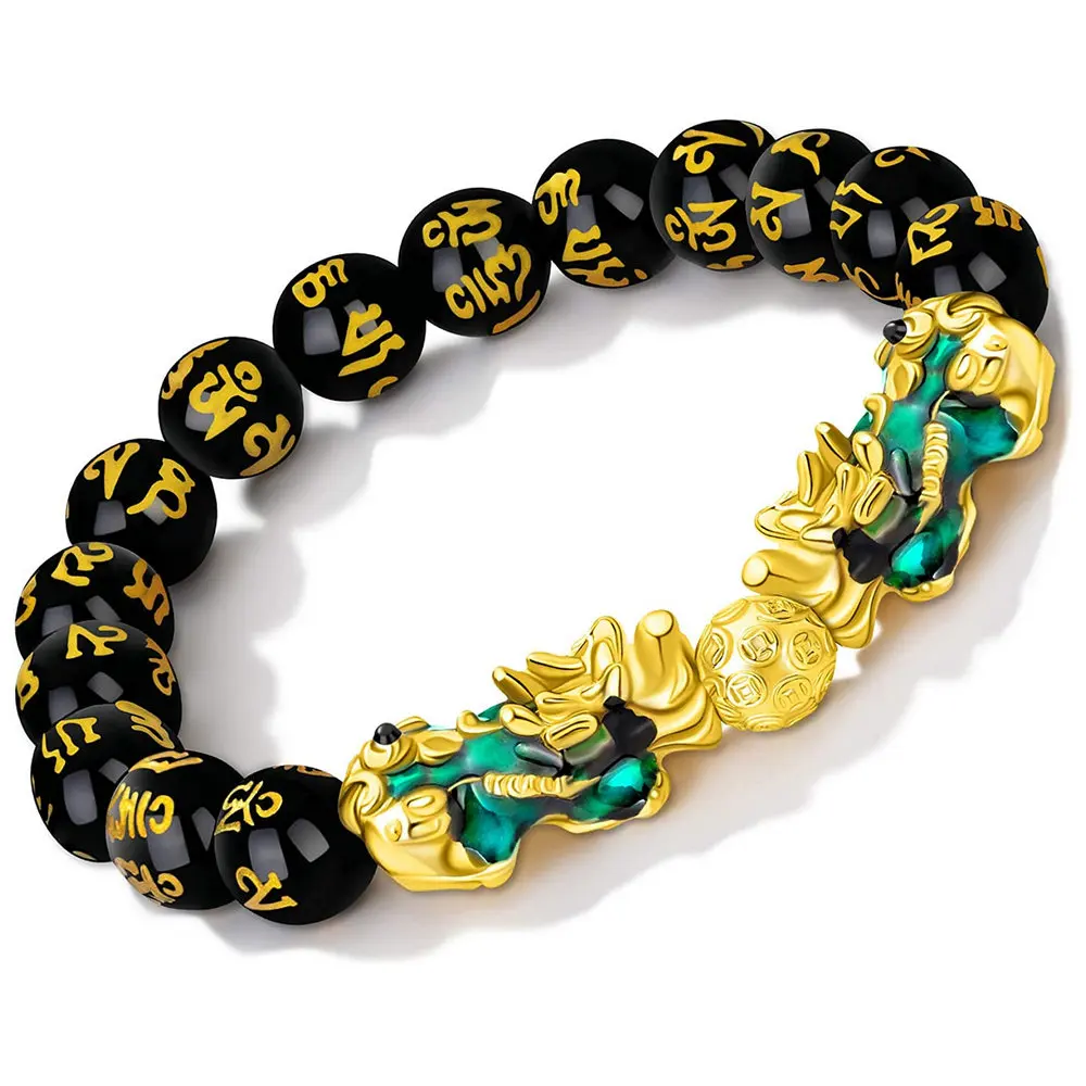 Feng Shui Wealth Bracelet For Men Women Temperatures Pi Xiu Bracelet Black Obsidian Bracelet Bring Lucky And Wealth Men Jewelry