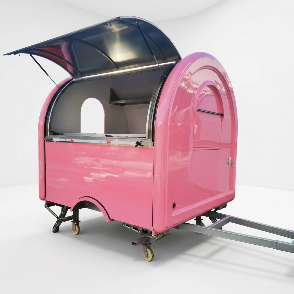 SL-6 Fiberglass Ice Cream Cart Mobile Food Business Trailer for Street Retail-Kitchen Food