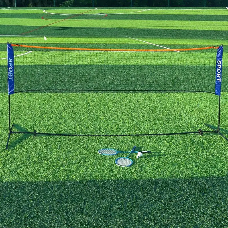 Badminton Net Adjustable Height Portable Sports Net Tennis Court Equipment Sports Fitness Training Mesh For Beach Garden