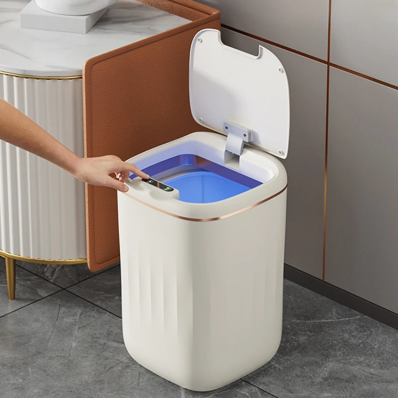 

Fully automatic induction garbage bin packaging and pulling intelligent bathroom, bedroom, living room, waterproof, light luxury