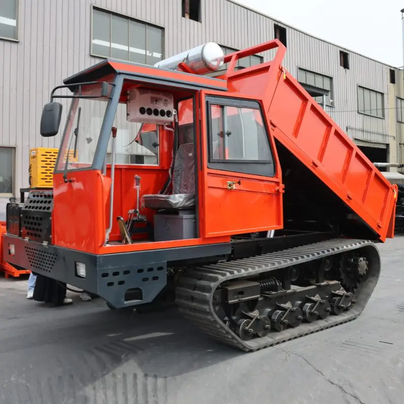 Engineering Rubber Track 0.8Ton 1.2Ton 1.8Ton 2Ton 5Ton Transport Crawler Dumper Truck For Mud Road