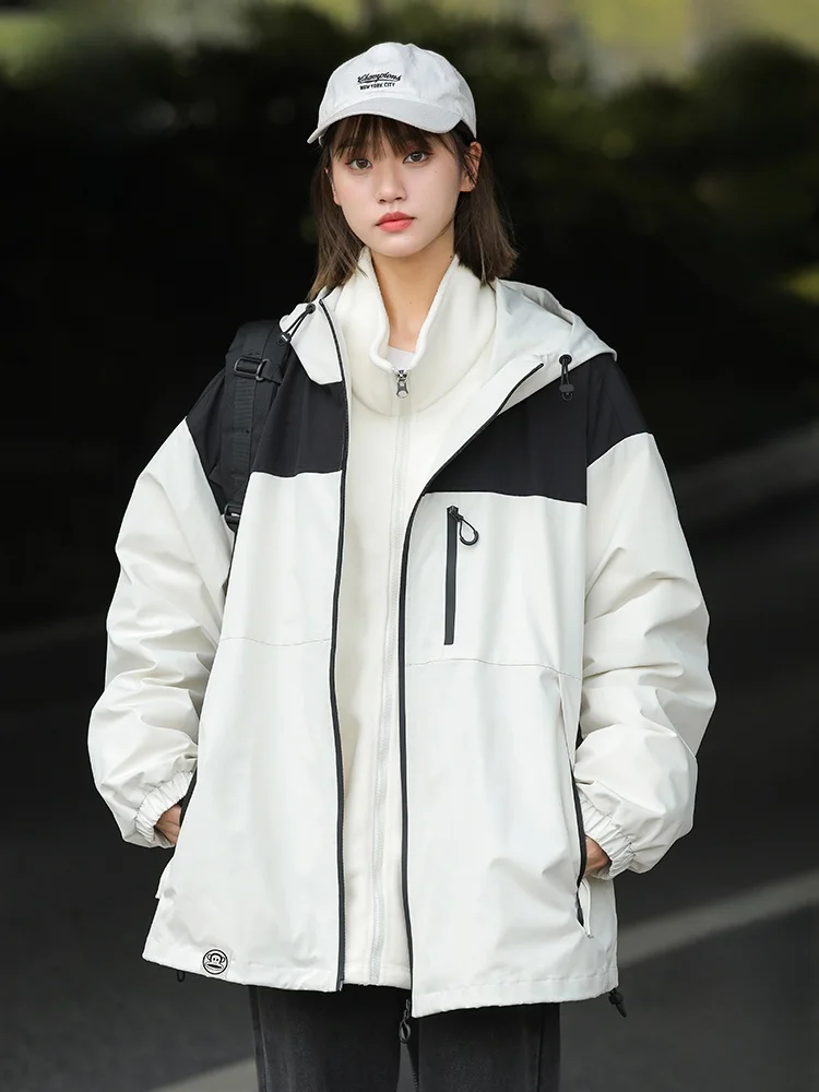 

Куртка Paul Frank Tee-In-One для мужчин, весна-осень, с капюшоном, молодежная, модная, для пар, ветрозащитная, из полиэфирного волокна