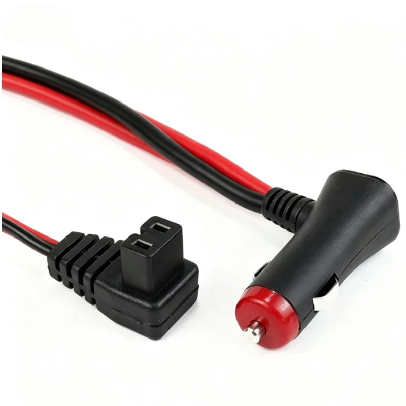 Heavy-Duty 12AWG European DIN Car Cigarette Lighter To 2Pin Power Cable Car Refrigerator Power Cord for Car Electrical Equipment
