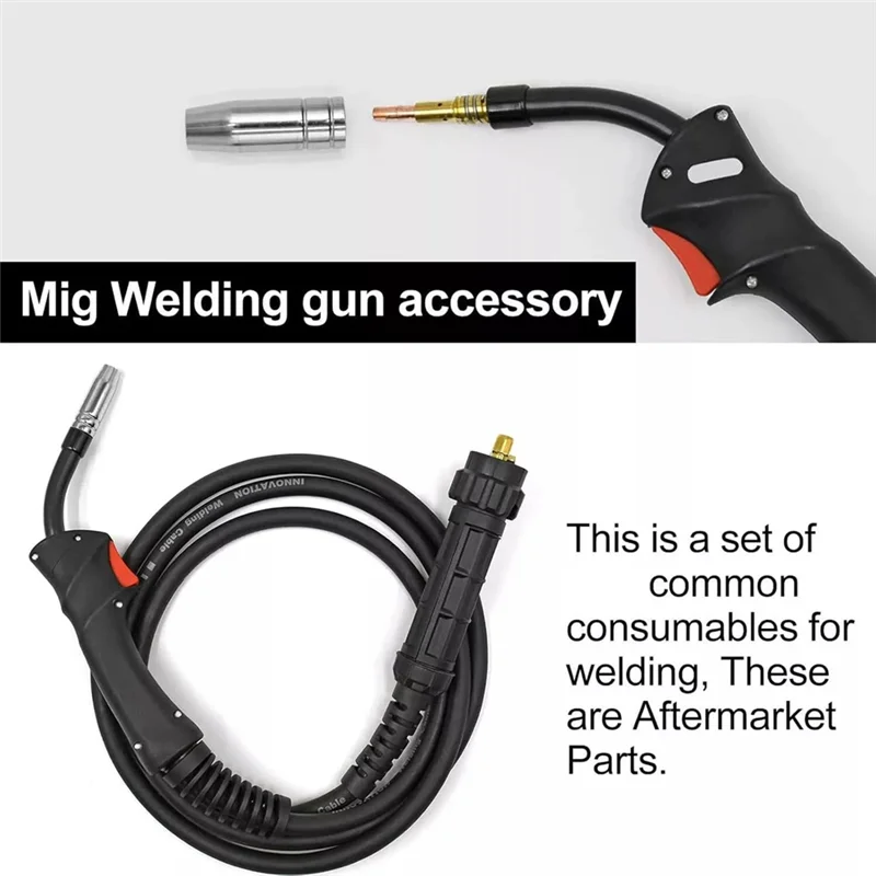 

AT63-11PCS Welding Nozzles Set MIG Torch 15AK Compatible With MIG Welder
