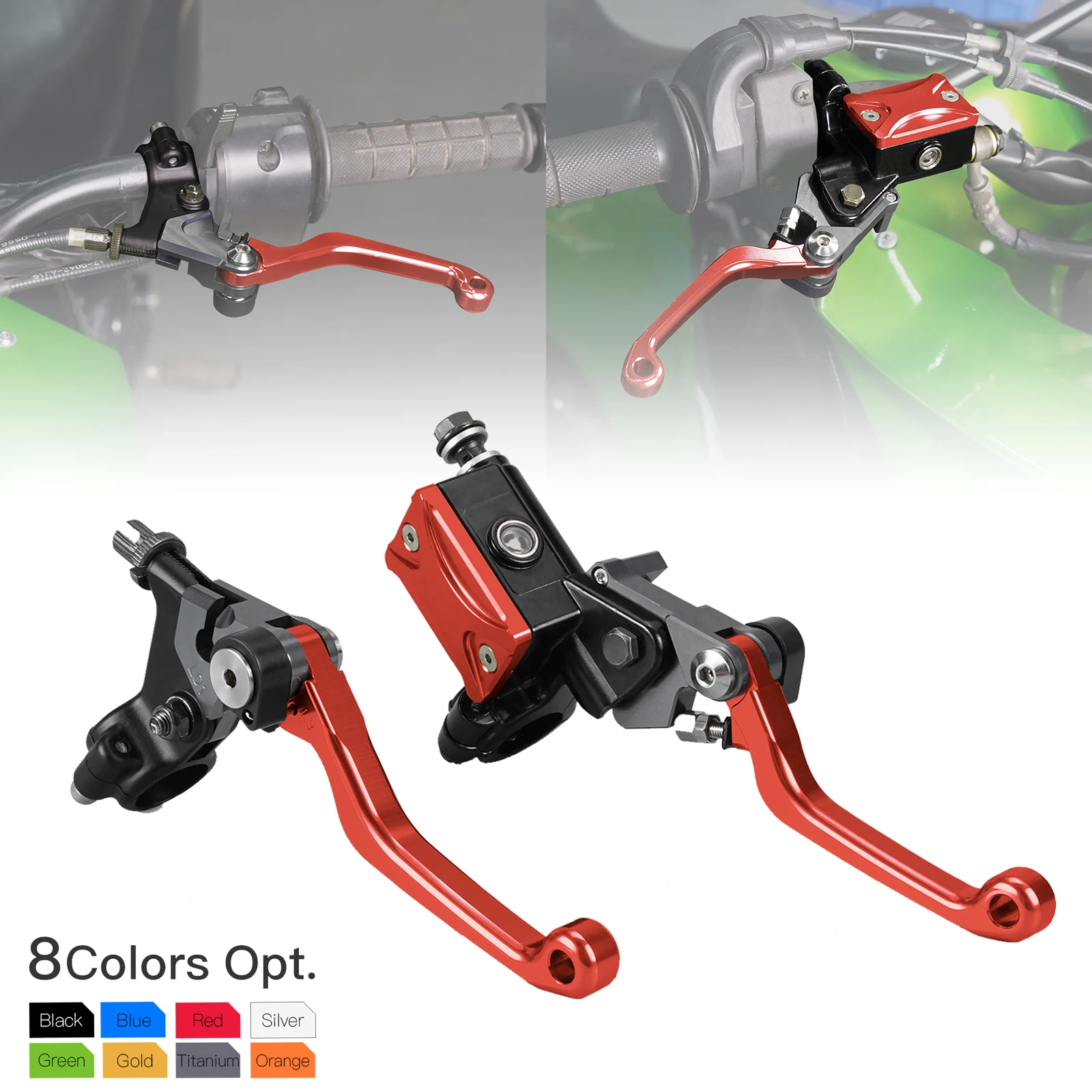 

For Honda CRF250R CRF450R CRF 250X 450X 125F 150R 230F CR 80R 85R 125R 250R XR230 7/8"Hydraulic Brake & Cable Clutch Lever Set