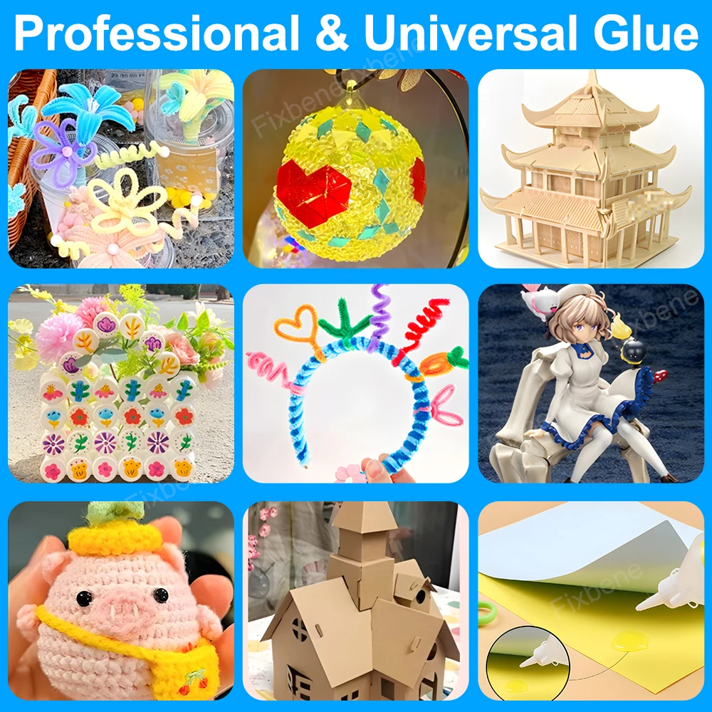 Pegamento blanco líquido, adhesivo de látex con Alcohol, papel textil, artesanía de madera y plástico, modelo en miniatura, encuadernación de libros de silicona escolar para niños