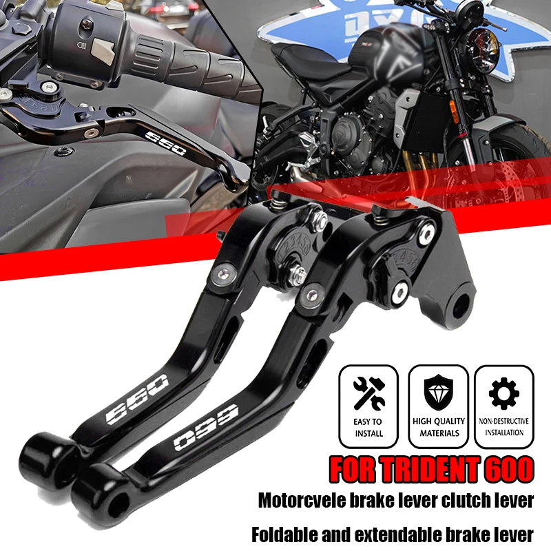 Motorcycle CNC Accessories Folding Extendable Brake Clutch Levers Adjustable Handle Fit For TRIDENT 660 2021 2022 2023 2024