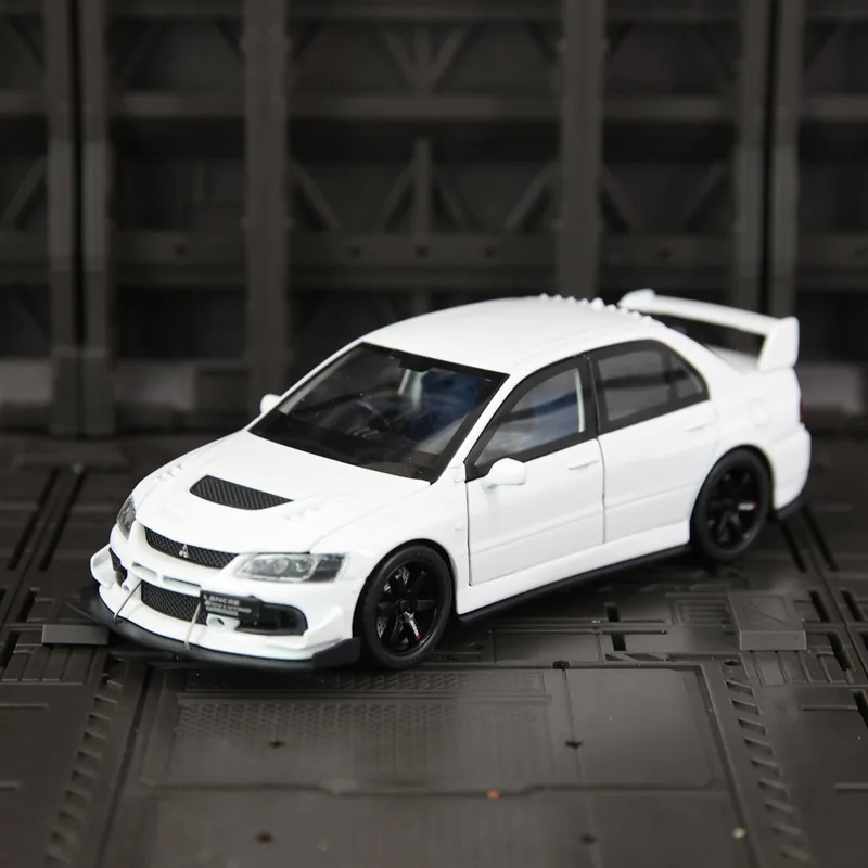 

1:32 Simulation Mitsubishi EVO 9 Racing Car Model 6 Doors Openable Sound Light Pull Back Alloy Vehicle Toy Kids Gift Decoration