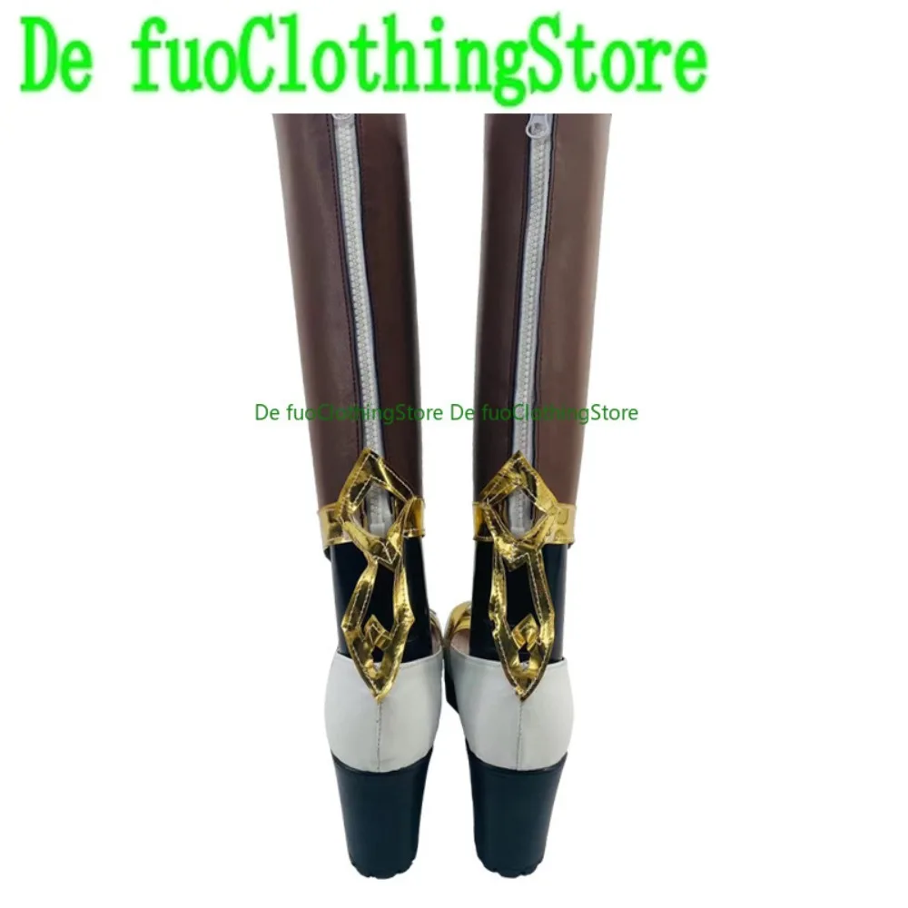 أحذية جينشين إمباكت كافيه التأثيرية أحذية لعب الأدوار وأحذية حفلات الهالوين ملابس ديفو #1