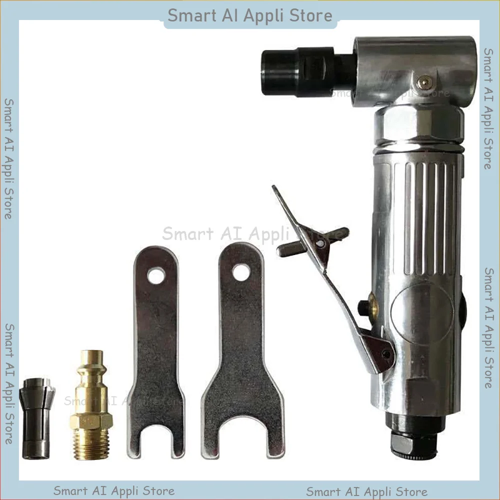 

1/4'' Air Angle Die Grinder 90 Degree Pneumatic Grinding Polisher Mill Engraving Machine with 2inch Sanding Discs 20000RPM