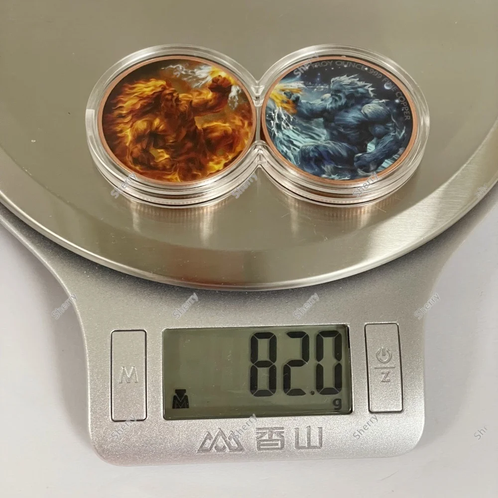 Fantasy Dragon 1oz .999 Copper Commemorative Coin Fire Ice Galaxy Dragon Medal Metal Collectible Coin Collection Souvenir Gift - view 6