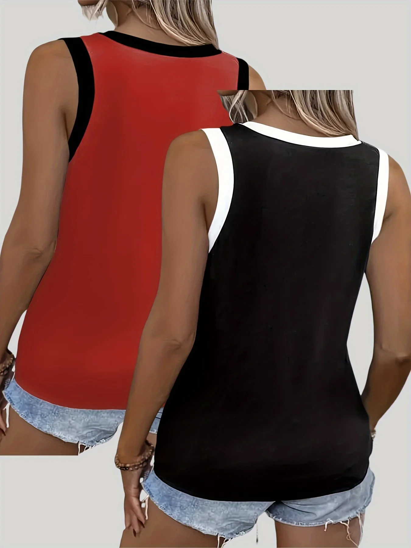 Nova moda combinando com cores moda casual confortável feminino com decote em v pulôver de tamanho grande conjunto de duas peças