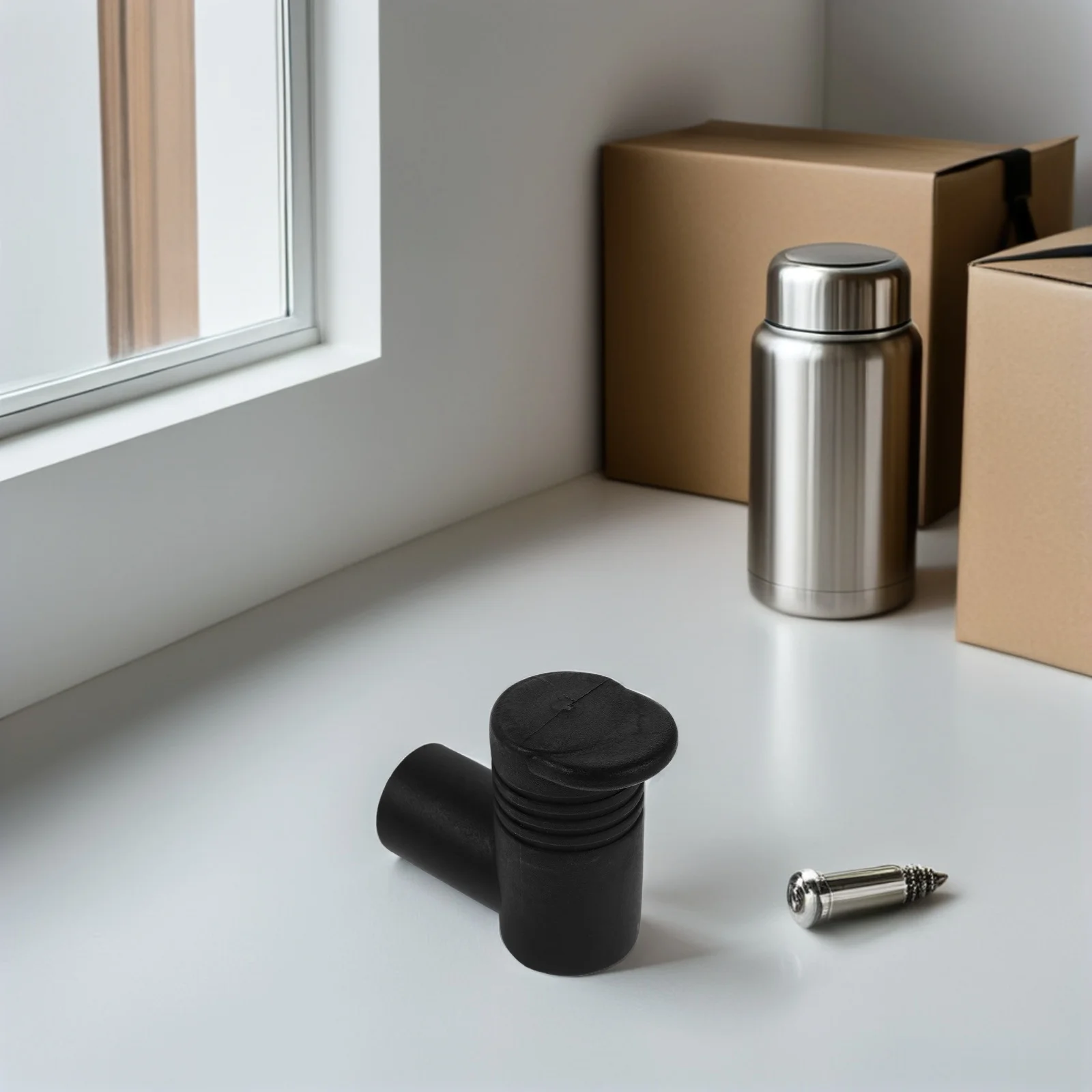 

6Pcs Black Tube Connectors Clothes Rack Accessories Reinforced Stability Universal Compatibility 2.99 X 2.63 in