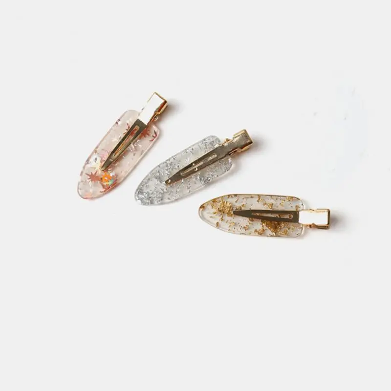 1/4 Buah Jepit Rambut Mulus Klip Poni Asam Asetat Transparan Penata Rambut Profesional Alat Rias Rambut Klip Rambut untuk Wanita