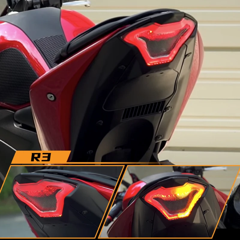 For Yamaha R3 R25 MT03 MT-03 MT07 MT-07 MT-25 FZ-07 MT 03 07 Modified Taillight Rear Tail Light Brake Integrated LED Stop Lamp