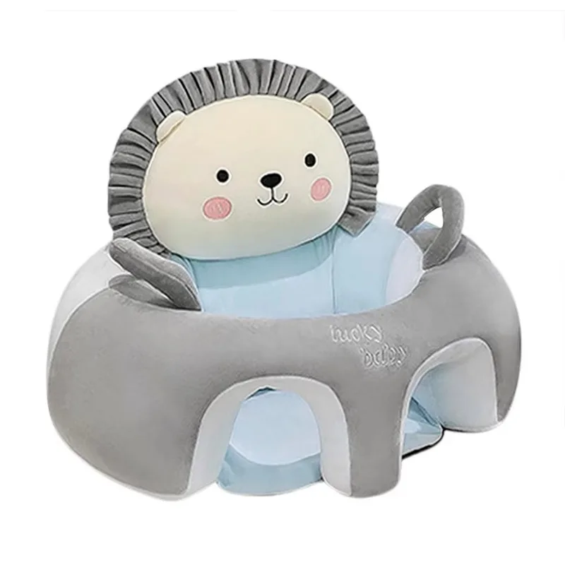 Soft Infant Armchair Lounger Baby Support Seat Sofa Chair for 3-12 Months Newborns Bedroom Gift Lion design