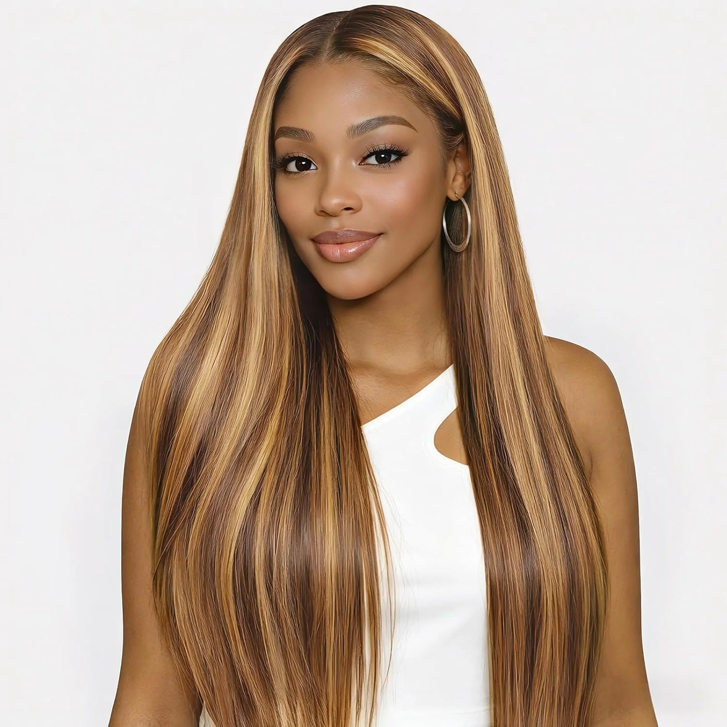 Highlight 4/27 Straight Wig 13x6 Hd Lace Frontal Wig 13x4 Lace Front Human Hair Wigs Pre Plucked Colored Honey Blonde For Women