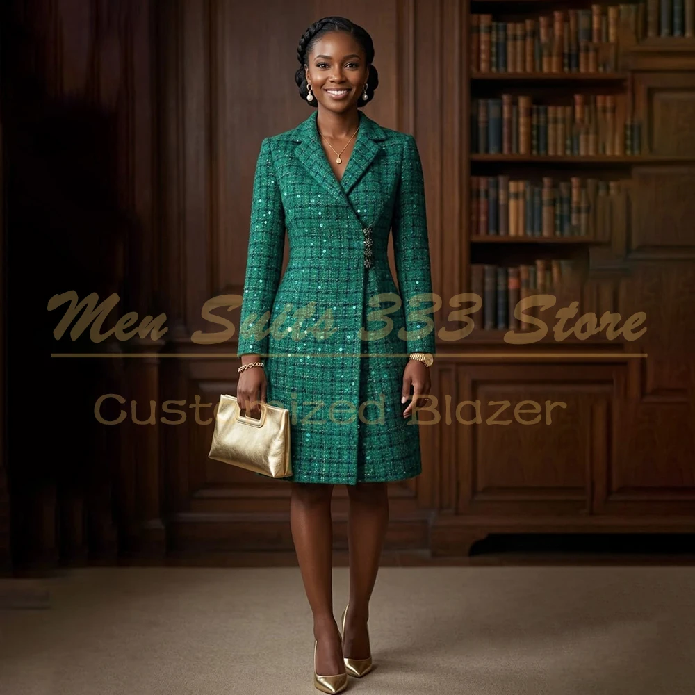 Elegant Long Blazer For Women Fashion Single Breasted Notch Lapel Suits High Quality Travel 1 Piece Coat Outfits