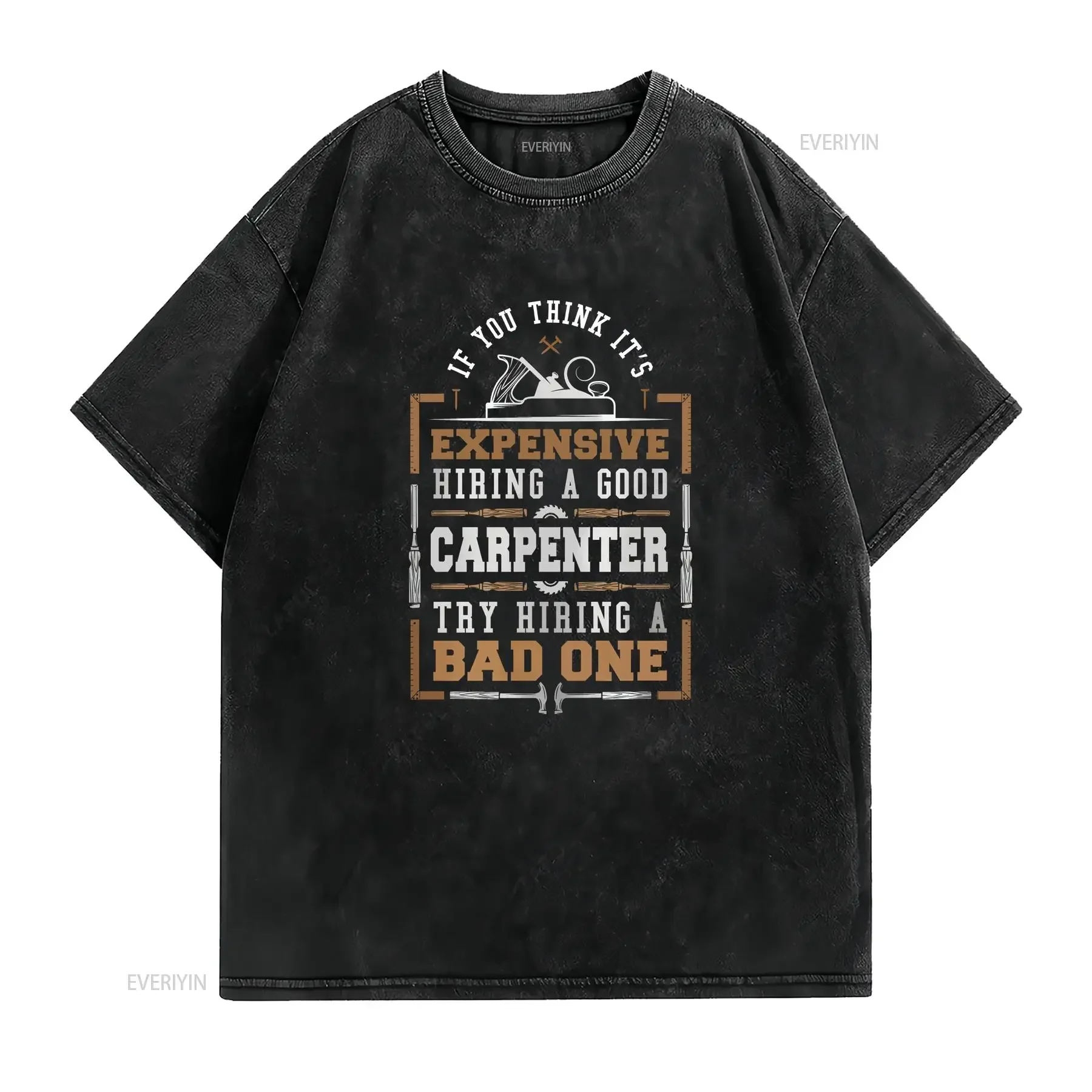 Carpenter T shirt Funny Union for Woodworking SawdusT vintage Washed Soft Casual Slightly designer clothes Stylish streetwear