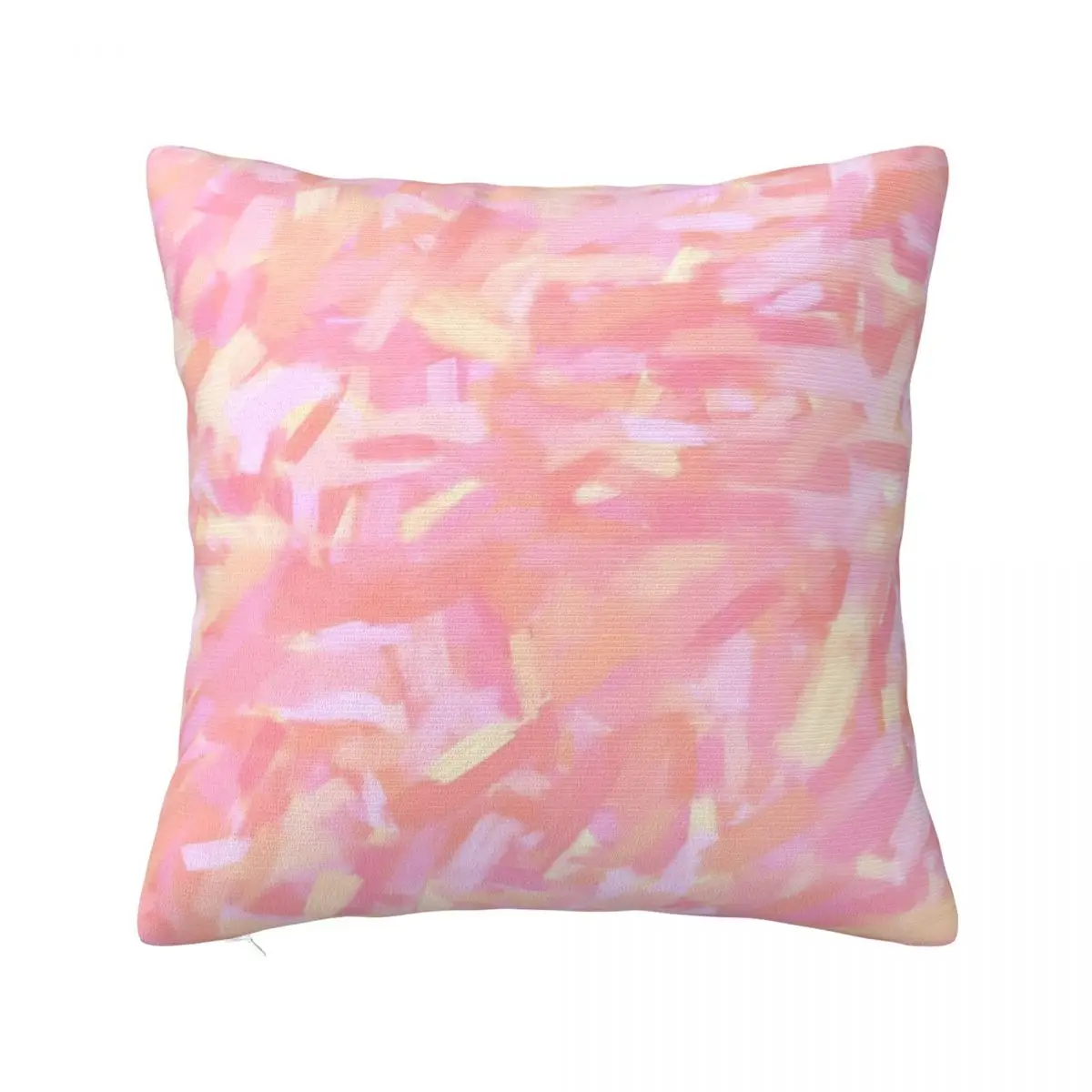 Pink Paint Brush Effect Pillowcase Printed Polyester Cushion Cover Decorative Pillow Case Cover Home Zippered 45*45cm