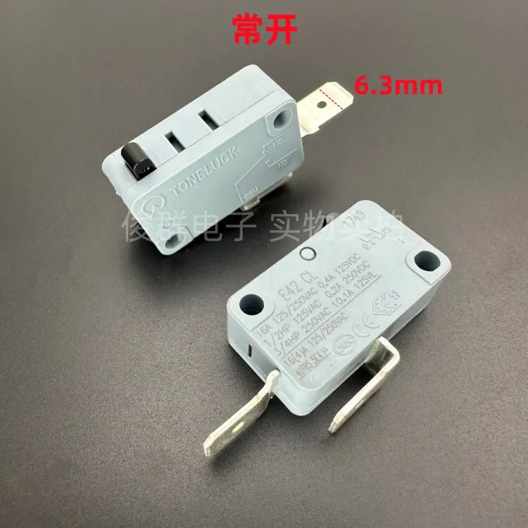 10pcs/ E42CL large micro switch 2-pin normally open stroke reset button touch point button 16A